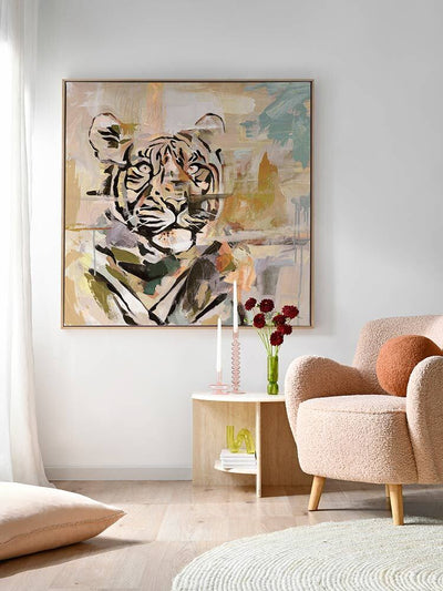 Retrospect Mustard Canvas Art Print | Lifestyle