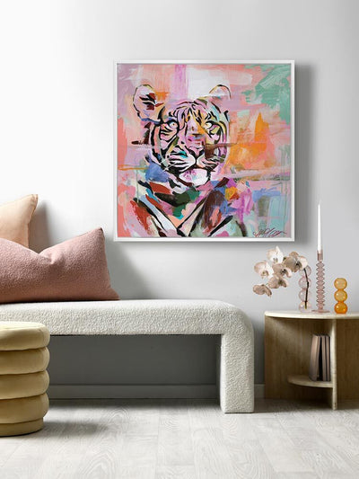 Retrospect Pink Canvas Art Print | Lifestyle