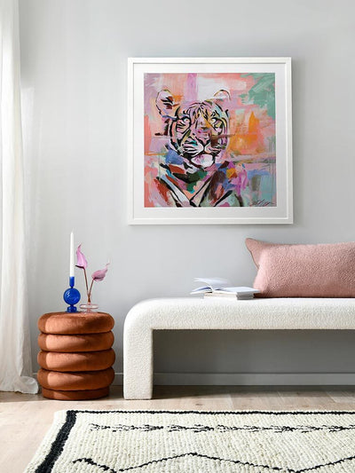 Retrospect Pink Framed Art Print | Lifestyle