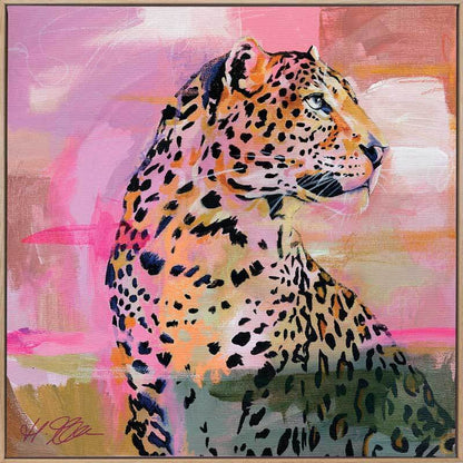 Reminiscent Bright Pink Canvas Art Print