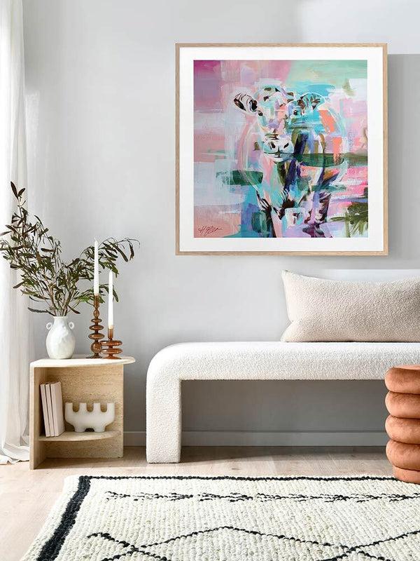 Closer To You Bright Pink Framed Art Print | Lifestyle