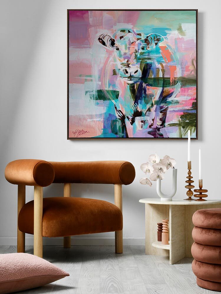 Closer To You Bright Pink Canvas Art Print | Lifestyle