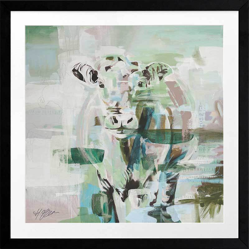 Closer To You Pastel Green Framed Art Print