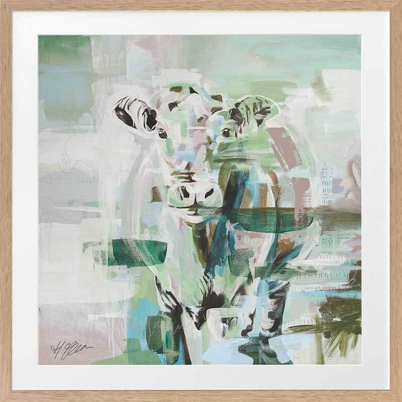 Closer To You Pastel Green Framed Art Print