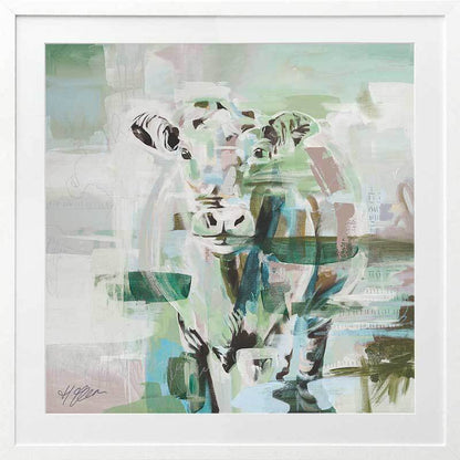 Closer To You Pastel Green Framed Art Print