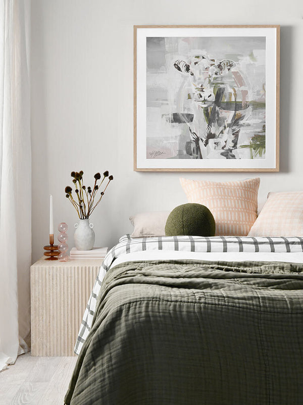 Closer To You Pastel Green Framed Art Print | Lifestyle