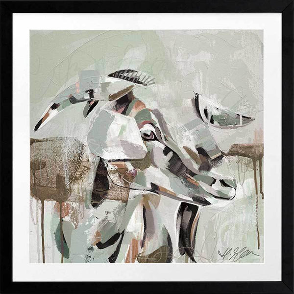 Out Of The Woods Muted Green Framed Art Print