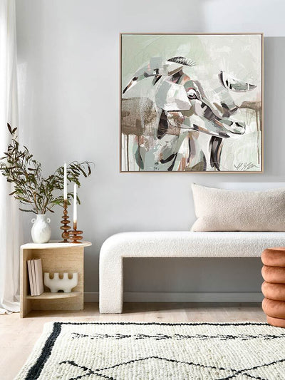 Out Of The Woods Muted Green Canvas Art Print | Lifestyle