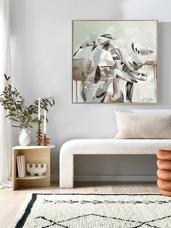 Out Of The Woods Muted Green Canvas Art Print | Lifestyle