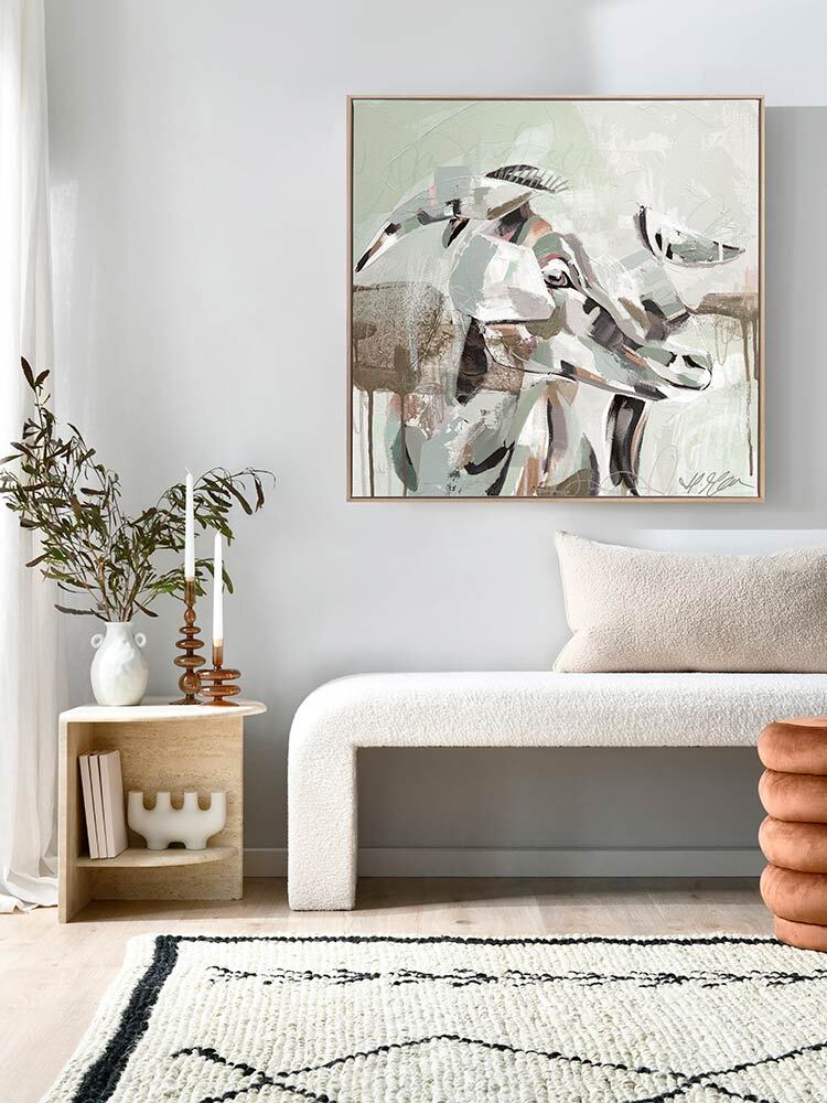 Out Of The Woods Muted Green Canvas Art Print | Lifestyle