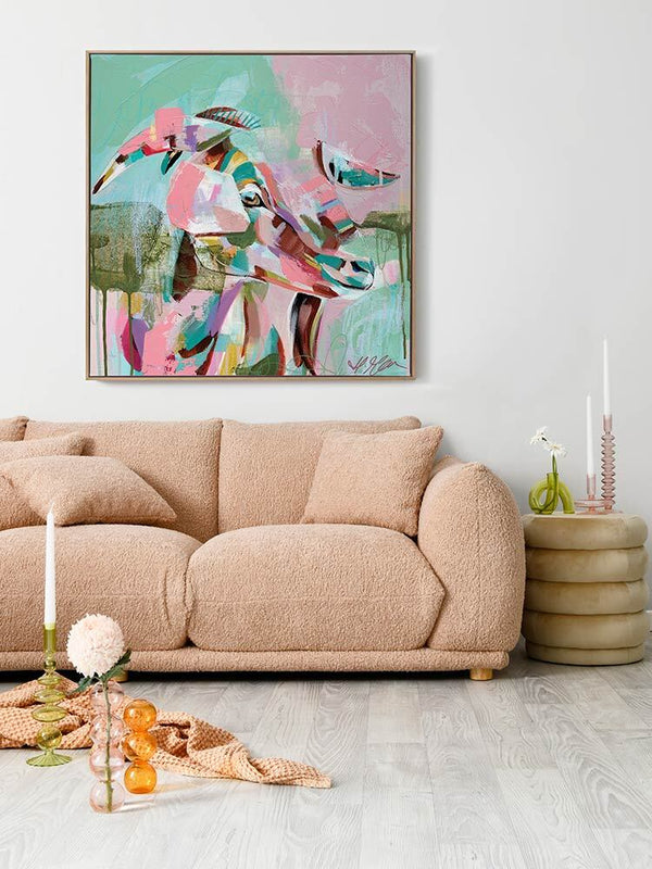 Out Of The Woods Bright Pink Canvas Art Print | Lifestyle