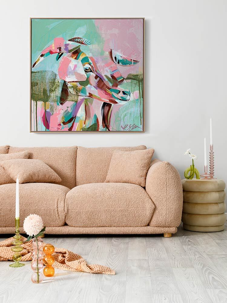 Out Of The Woods Bright Pink Canvas Art Print | Lifestyle