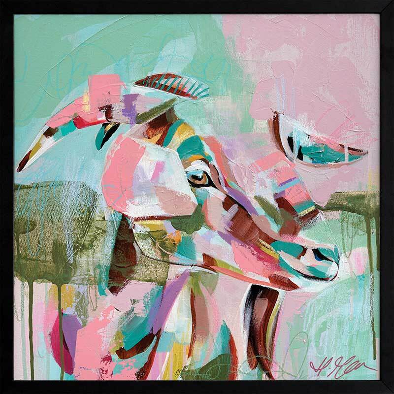 Out Of The Woods Bright Pink Framed Art Print