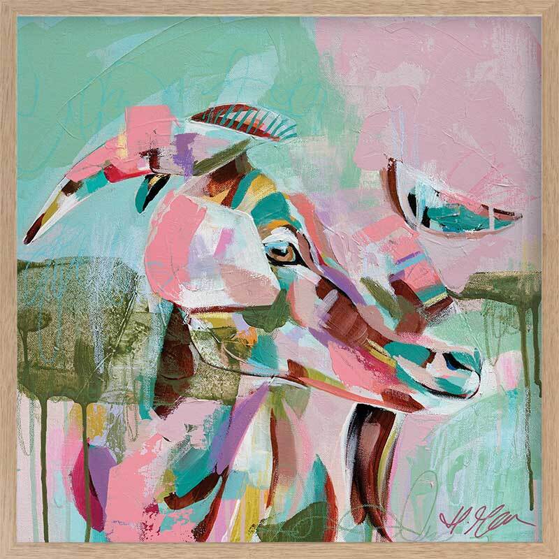 Out Of The Woods Bright Pink Framed Art Print