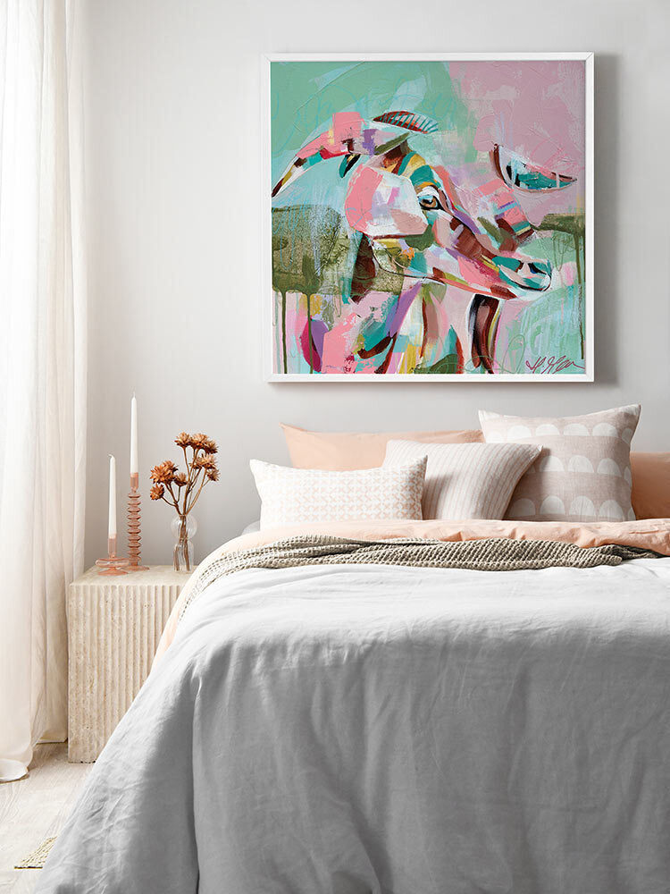 Out Of The Woods Bright Pink Framed Art Print | Lifestyle