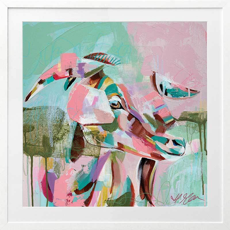 Out Of The Woods Bright Pink Framed Art Print