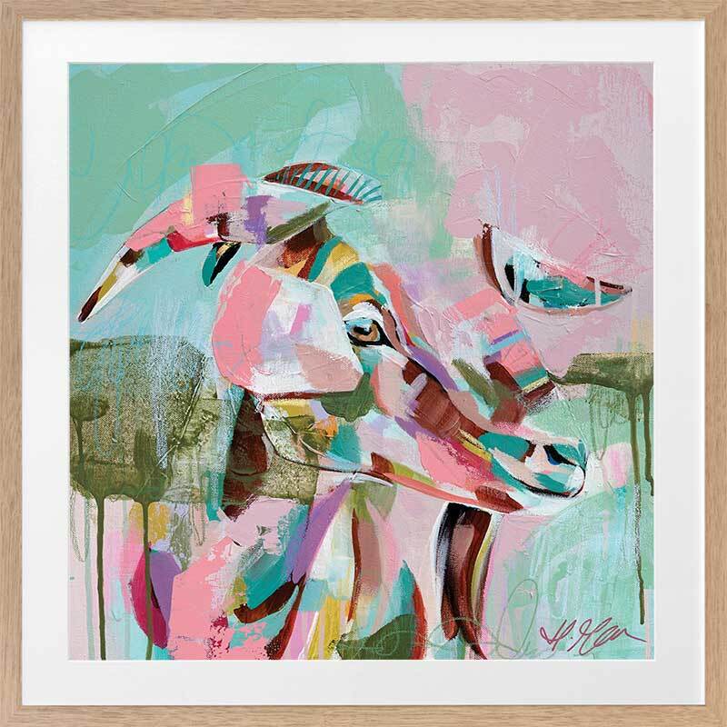 Out Of The Woods Bright Pink Framed Art Print