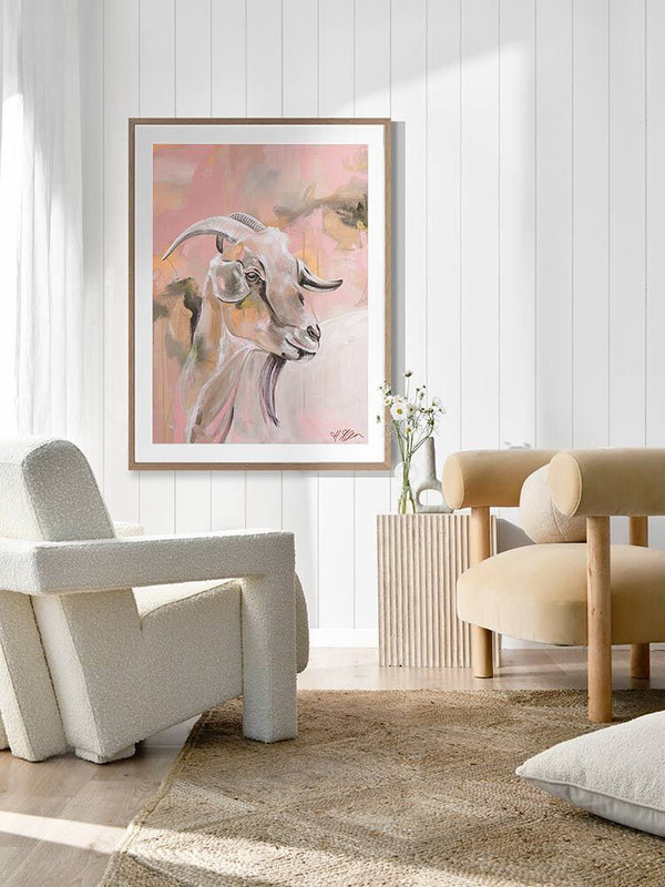 Begin Again Pastel Pink Framed Art Print | Lifestyle