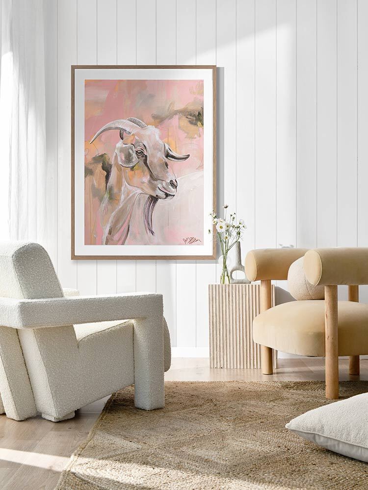 Begin Again Pastel Pink Framed Art Print | Lifestyle