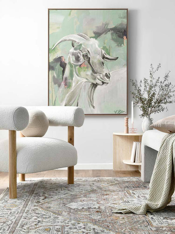 Begin Again Pastel Green Canvas Art Print | Lifestyle