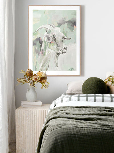Begin Again Pastel Green Framed Art Print | Lifestyle