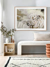 Monday Morning Muted Khaki Framed Art Print | Lifestyle