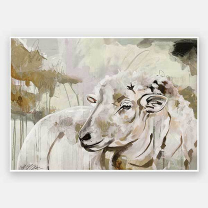 Monday Morning Muted Khaki Unframed Art Print