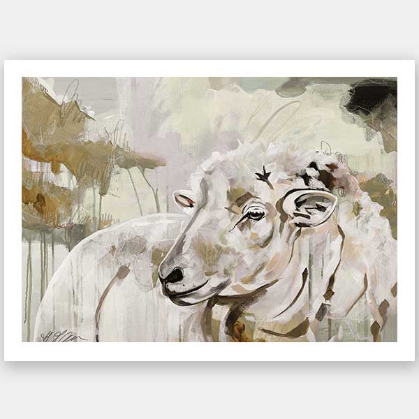 Monday Morning Muted Khaki Unframed Art Print
