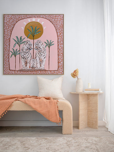 Days On End Pink Canvas Art Print | Lifestyle