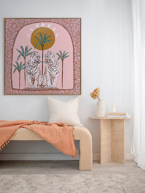 Days On End Pink Canvas Art Print | Lifestyle