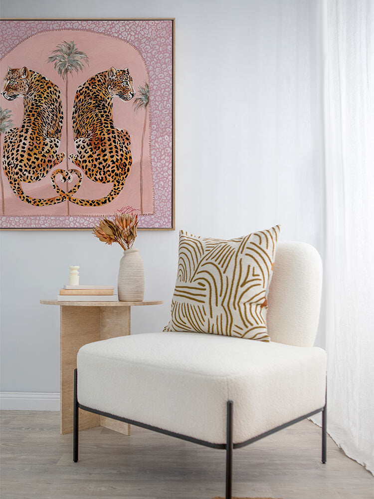 Synchronicity Pink Canvas Art Print | Lifestyle