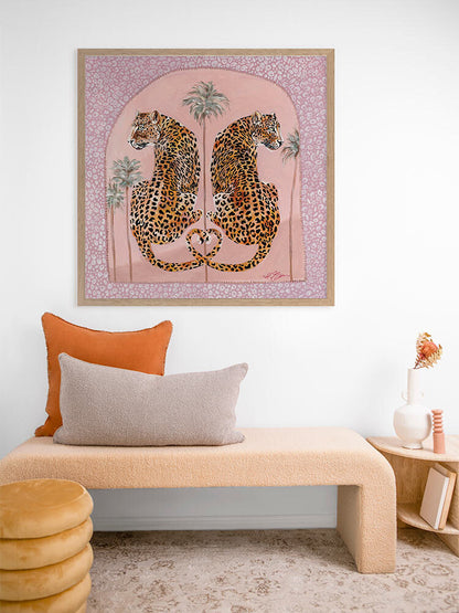 Synchronicity Pink Framed Art Print