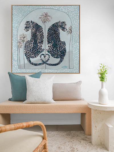 Synchronicity Light Blue Canvas Art Print | Lifestyle