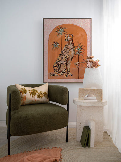 Thinking Of You Orange Canvas Art Print | Lifestyle