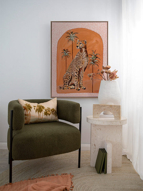 Thinking Of You Orange Canvas Art Print | Lifestyle