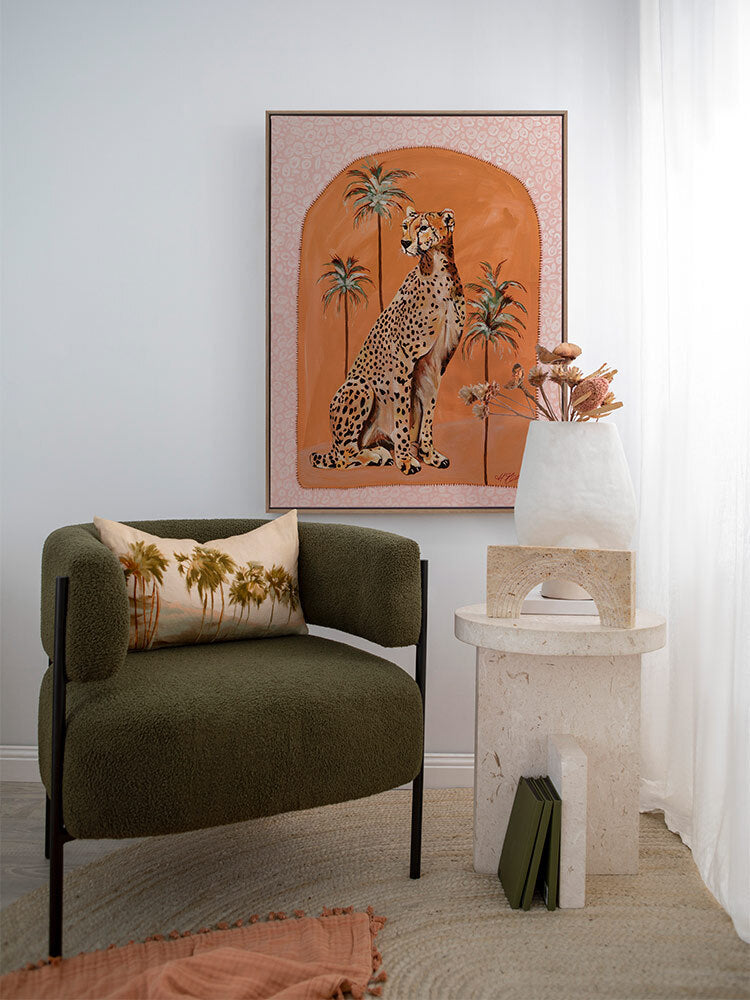 Thinking Of You Orange Canvas Art Print | Lifestyle