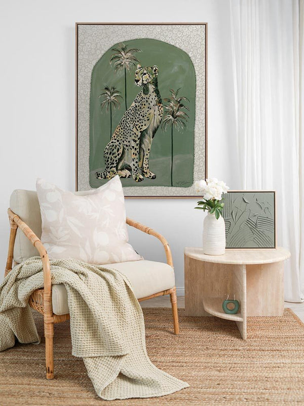 Thinking Of You Green Canvas Art Print | Lifestyle