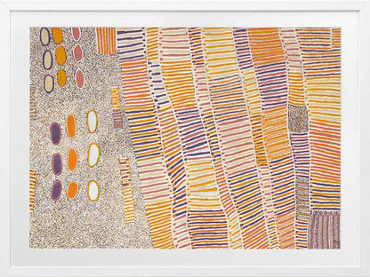 Lupul Jukurrpa Orange Framed Art Print 