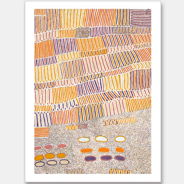 Lupul Jukurrpa Orange Unframed Art Print 