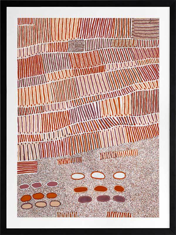 Lupul Jukurrpa Red Framed Art Print 