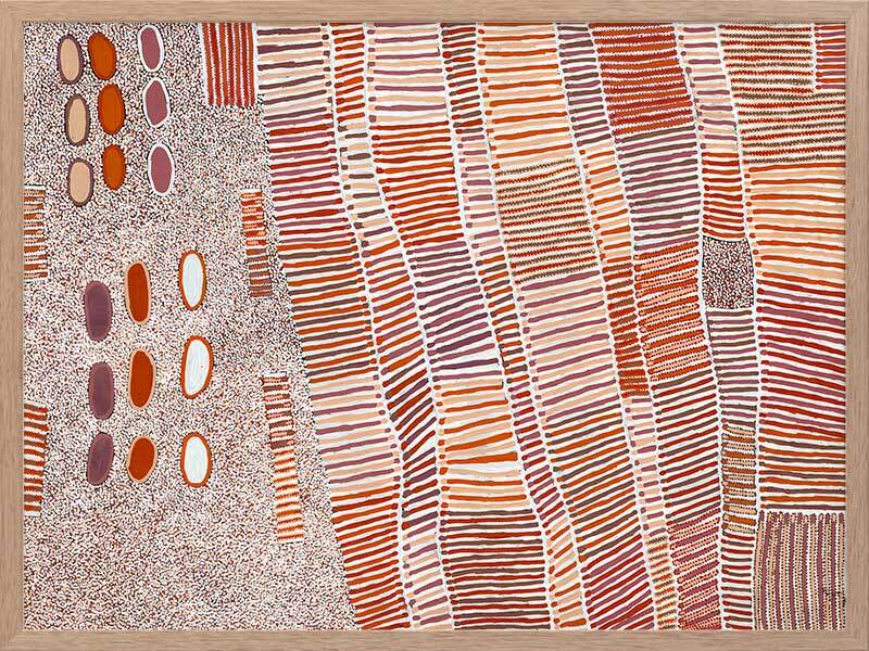 Lupul Jukurrpa Red Framed Art Print 