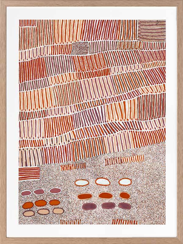 Lupul Jukurrpa Red Framed Art Print 