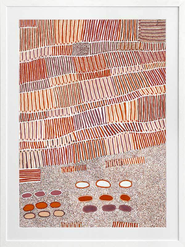 Lupul Jukurrpa Red Framed Art Print 