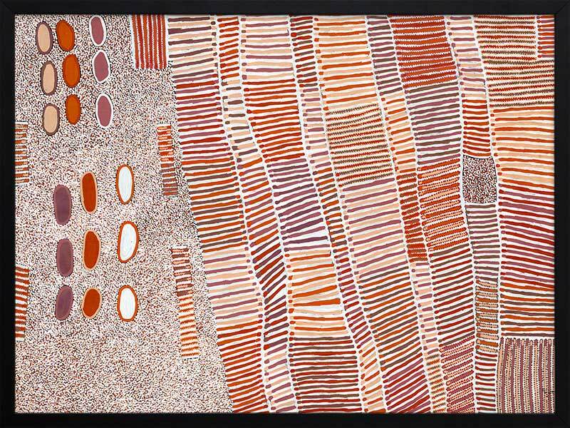 Lupul Jukurrpa Red Framed Art Print 