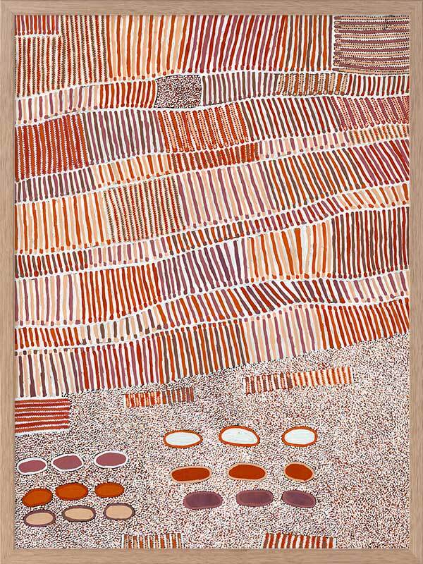 Lupul Jukurrpa Red Framed Art Print 