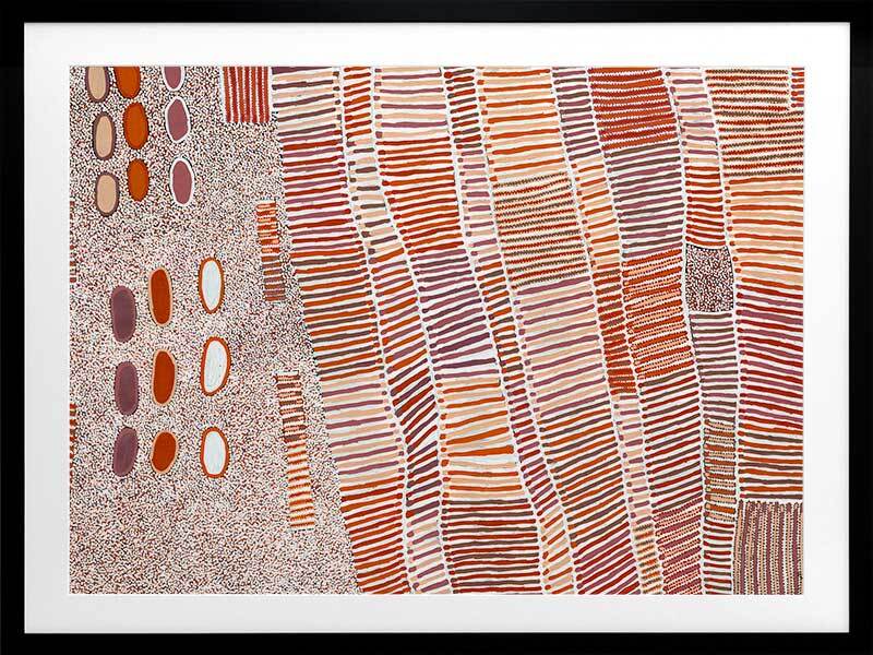 Lupul Jukurrpa Red Framed Art Print 