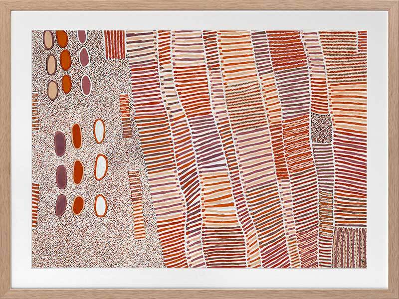 Lupul Jukurrpa Red Framed Art Print 
