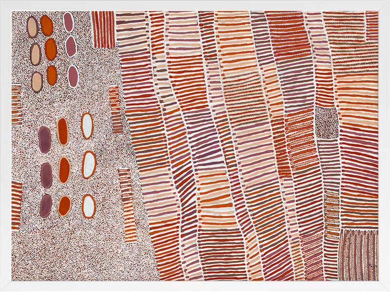 Lupul Jukurrpa Red Framed Art Print 