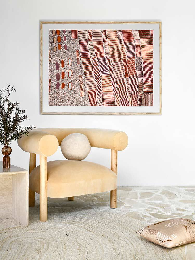 Lupul Jukurrpa Red Framed Art Print  | Lifestyle