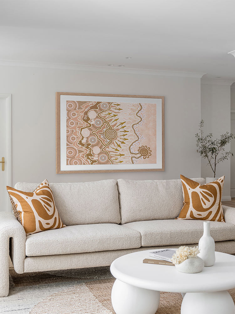Birrbay Connection Blush Pink Framed Art Print | Lifestyle